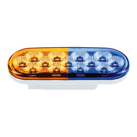 United Pacific - 13 LED 6" Oval Double Fury Light (Turn Signal) - Various Colors w Clear Lens