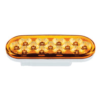 United Pacific - 13 LED 6" Oval Double Fury Light (Turn Signal) - Various Colors w Clear Lens