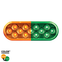 United Pacific - 13 LED 6" Oval Double Fury Light (Turn Signal) - Various Colors w Clear Lens