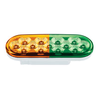 United Pacific - 13 LED 6" Oval Double Fury Light (Turn Signal) - Various Colors w Clear Lens