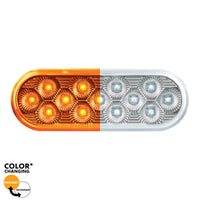 United Pacific - 13 LED 6" Oval Double Fury Light (Turn Signal) - Various Colors w Clear Lens