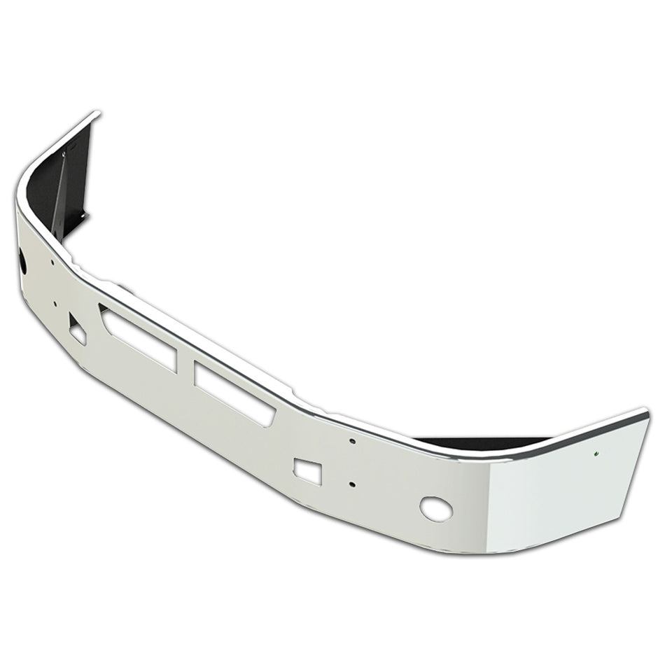 Valley Chrome - 14" Kenworth T660 13" SBA Chrome Bumper (Tow, Mount, Vent & Fog Holes)