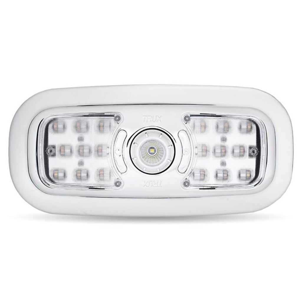 Trux - LED Interior Projector Dome & Map 7-Color Cab Light for Peterbilt – Chrome