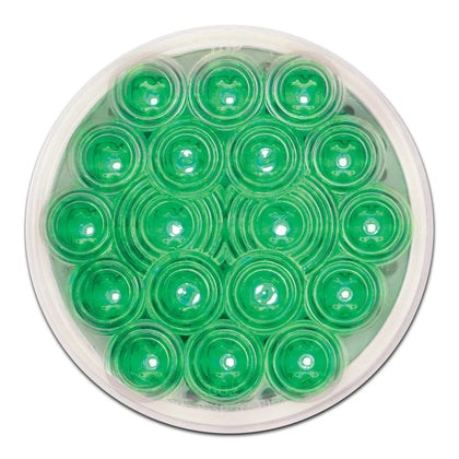 Grand General - 4" Fleet LED Light (Green LEDs - Clear Lens)