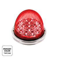 17 LED Watermelon Double Fury Light Flush Mount Kit With Low Profile SS Bezel - Red & Green LED/Clear Lens