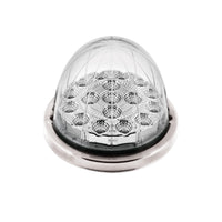 17 LED Watermelon Double Fury Light Flush Mount Kit With Low Profile SS Bezel - Red & Green LED/Clear Lens