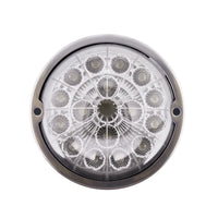 17 LED Watermelon Double Fury Light Flush Mount Kit With Low Profile SS Bezel - Red & Green LED/Clear Lens