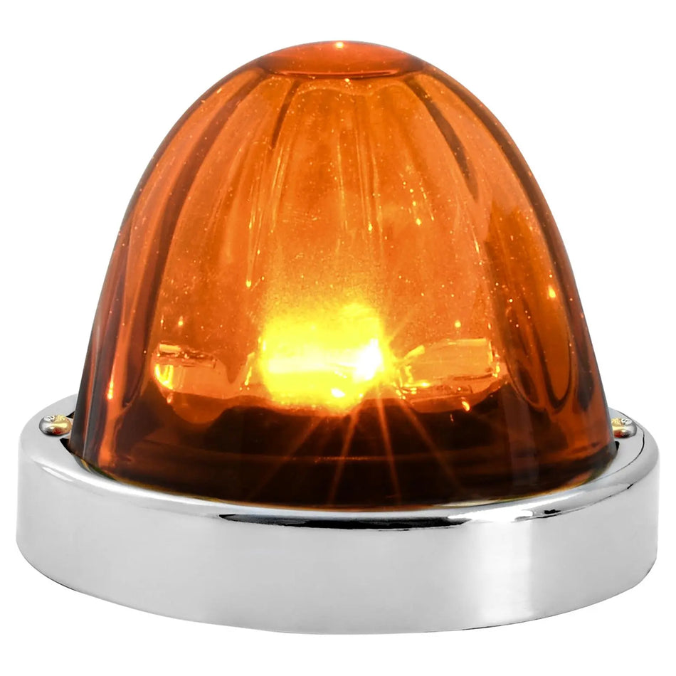 Super Star Watermelon Glass Lens Surface Mount LED Sealed Light with Chrome Bezel (Various Colors)