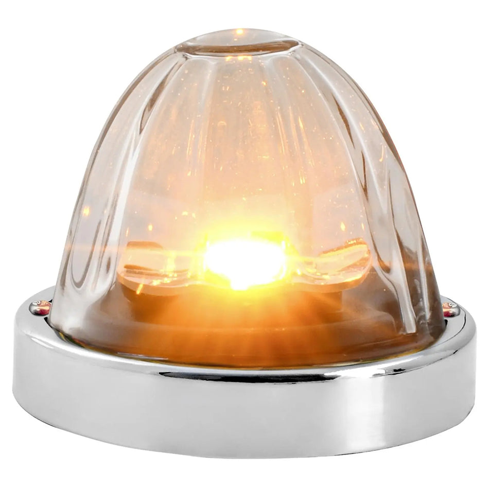 Super Star Watermelon Glass Lens Surface Mount LED Sealed Light with Chrome Bezel (Various Colors)