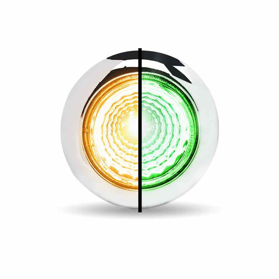Trux - 3/4″ Marker/Auxiliary Round Reflector LED Light – 1 Diode (Amber/Green)