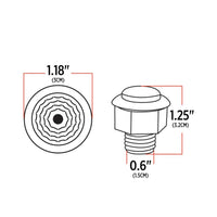 Trux - 3/4″ Marker/Auxiliary Round Reflector LED Light – 1 Diode (Amber/Green)