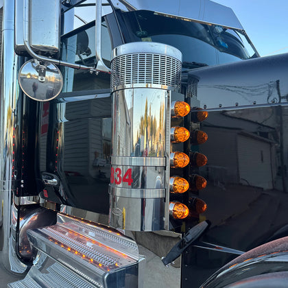 Peterbilt 589 Front/Rear Air Breather Light Mount (Watermelon Lights) - Various Options