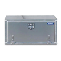 60" x 24" x 24" T-Handle, Single Checker Plate Drop Down Door, Aluminum Underbody Tool Box