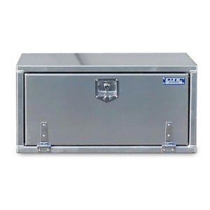 60" x 24" x 24" T-Handle, Single Checker Plate Drop Down Door, Aluminum Underbody Tool Box