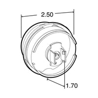 Truck-Lite - 2.5", 10 Series, High Profile, LED, Red Round, 8 Diode, Marker Clearance Light