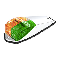 Double Fury 17 LED Light Grakon 5000 Style Square Cab Light (Amber & Blue or Green/Clear Lens)