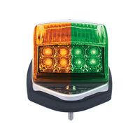 Double Fury 17 LED Light Grakon 5000 Style Square Cab Light (Amber & Blue or Green/Clear Lens)