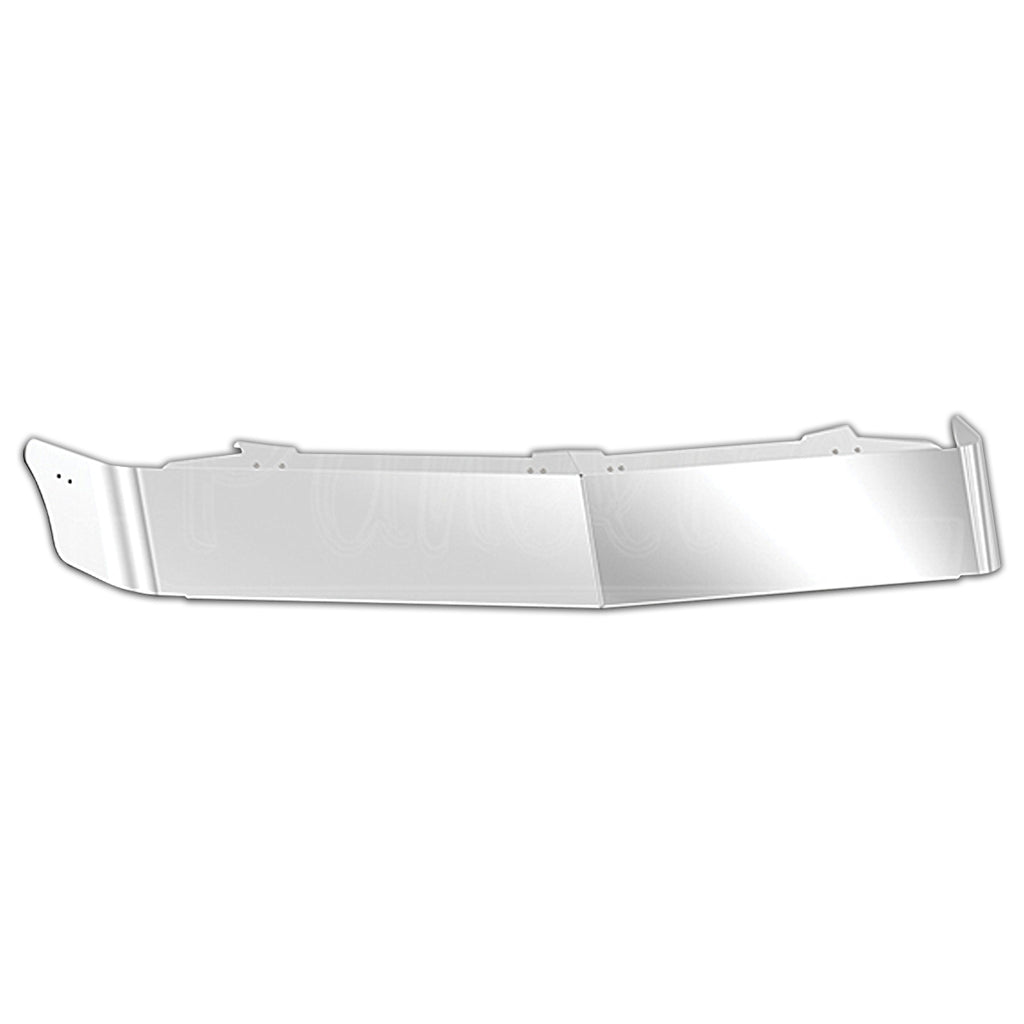 Panelite - Kenworth W990, T680 & T880 52" Flat Top Sleeper Cab, Stainless Steel Straight Visor