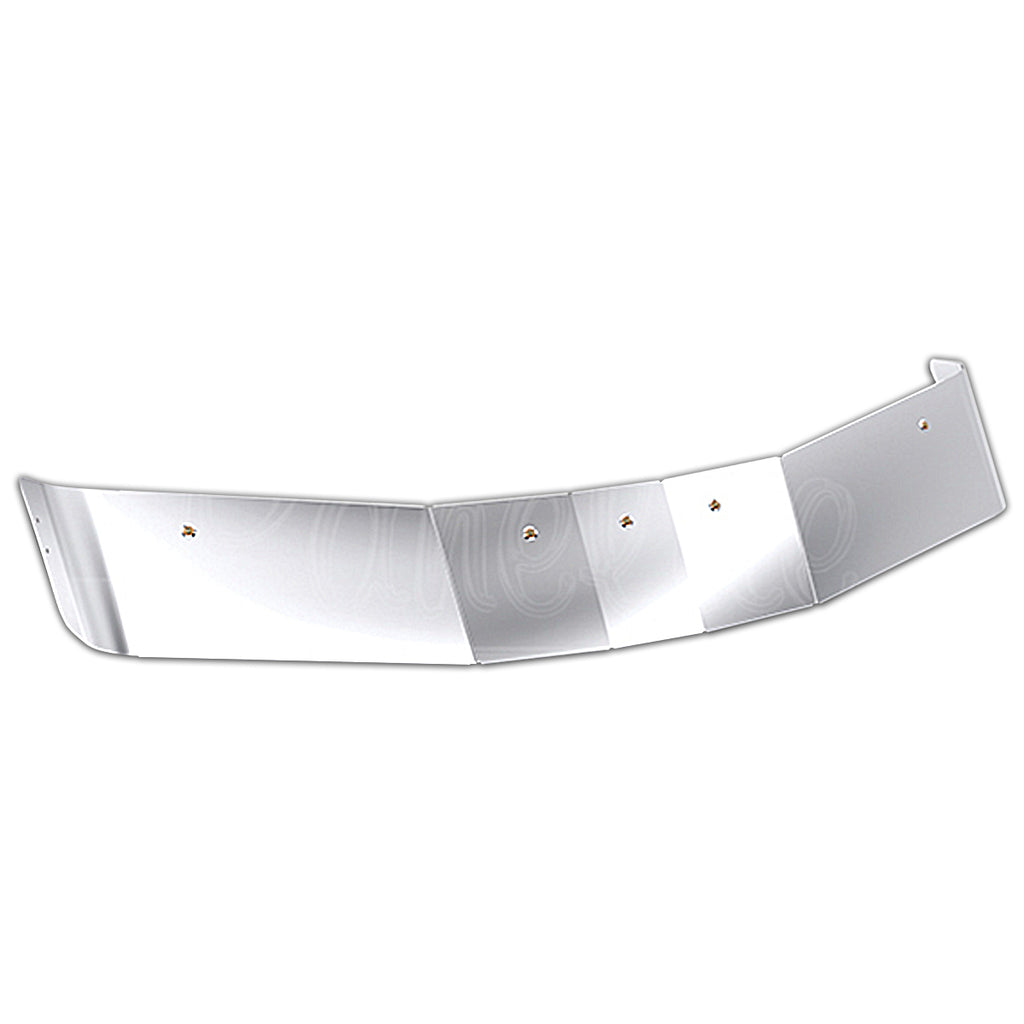 Panelite - Kenworth T680 MidRoof/HighRoof Stainless Steel A-Pillar Turning Vanes Sun Visor