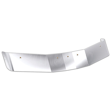 Panelite - Kenworth T680 MidRoof/HighRoof Stainless Steel A-Pillar Turning Vanes Sun Visor