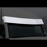 Panelite - Kenworth T680 MidRoof/HighRoof Stainless Steel A-Pillar Turning Vanes Sun Visor