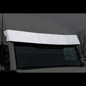 Panelite - Kenworth T680 MidRoof/HighRoof Stainless Steel A-Pillar Turning Vanes Sun Visor