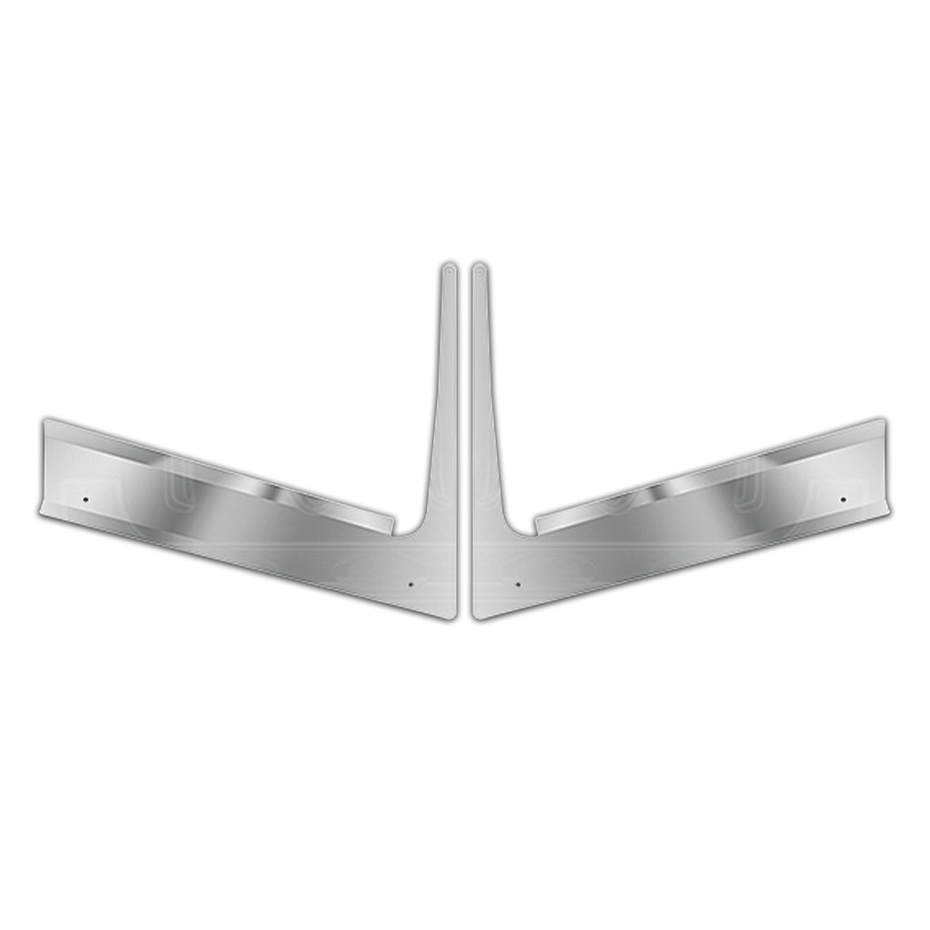 Panelite - 2007+ Kenworth T800 Stainless Steel Curved Glass Fender Guards (Pair)