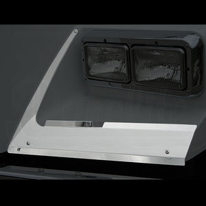 Panelite - 2007+ Kenworth T800 Stainless Steel Curved Glass Fender Guards (Pair)