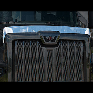 Panelite - Western Star 49X and 47X Stainless Steel "Power Hood" Bug Deflector