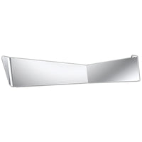 Panelite - Peterbilt 589 Low Roof, Straight Top , Stainless Steel Bowtie Sun Visor