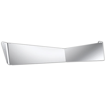 Panelite - Peterbilt 589 Low Roof, Straight Top , Stainless Steel Bowtie Sun Visor