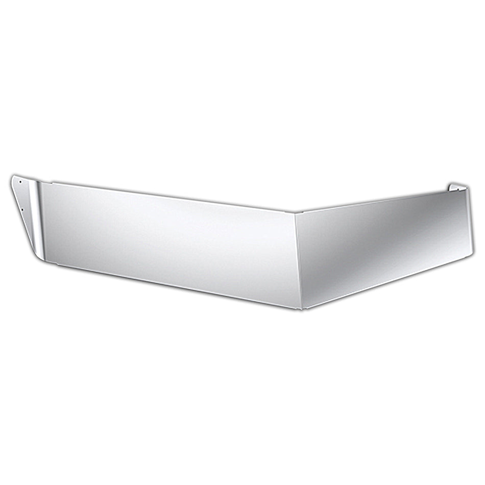 Panelite - Peterbilt 589 Low Roof, V-Bottom 14" Center, 11" Ends Stainless Steel Sun Visor