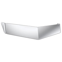 Panelite - Peterbilt 589 Low Roof, V-Bottom 14" Center, 11" Ends Stainless Steel Sun Visor