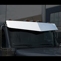 Panelite - Peterbilt 589 Low Roof, V-Bottom 14" Center, 11" Ends Stainless Steel Sun Visor