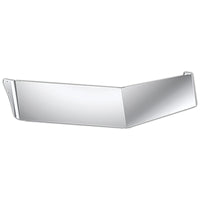 Panelite - Peterbilt 589 Low Roof, V-Bottom, 14" Center, 13" Ends, Stainless Steel Sun Visor