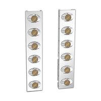 Panelite - 1987+ Peterbilt 378/379/388 or 389 Vortox 13" or 15" Donaldson Stainless Steel Front Air Cleaner Light Boxes - Amber LED (6 x M3 LED Lights)