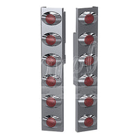 Panelite - 1987+ Peterbilt 378/379/388 or 389 Standard Rear Air Cleaner Light Boxes - Red LEDs (6 x M3 Lights)