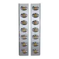 Panelite - 2010+ Peterbilt 367 SFA, 388 and 389 Premium Front Air Cleaner Light Boxes - Amber LEDs (7 x M3 LED Lights)