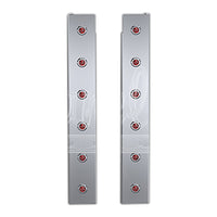 Panelite - 2010+ Peterbilt 388, 389 & Set-Forward Axle 367 Premium Rear Air Cleaner Light Boxes - Red LEDs (3/4" Round Lights)