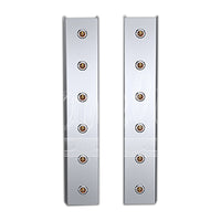 Panelite - 2010+ Peterbilt 367 SFA, 388 or 389 15″ Premium Front Air Cleaner Light Boxes - Amber LEDs (6 x 3/4" Round Lights)