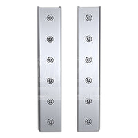 Panelite - 2010+ Peterbilt 367 SFA, 388 or 389 15″ Premium Front Air Cleaner Light Boxes - Amber LEDs (6 x 3/4" Round Lights)