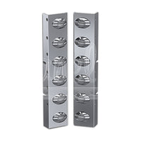 Panelite - 1982+ Kenworth T800 and W900 Standard Rear Air Cleaners Light Boxes - Red LEDs/Clear Lens (6 x M3 Lights)