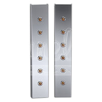 Panelite - 1982+ Kenworth W900L Standard Front Air Cleaner Light Boxes - Amber LEDs (6 x 3/4" Round Lights)