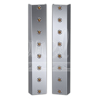 Panelite - Kenworth W900 Premium Front Air Cleaner Light Boxes - Amber LEDs (8 x 3/4" Round Lights)