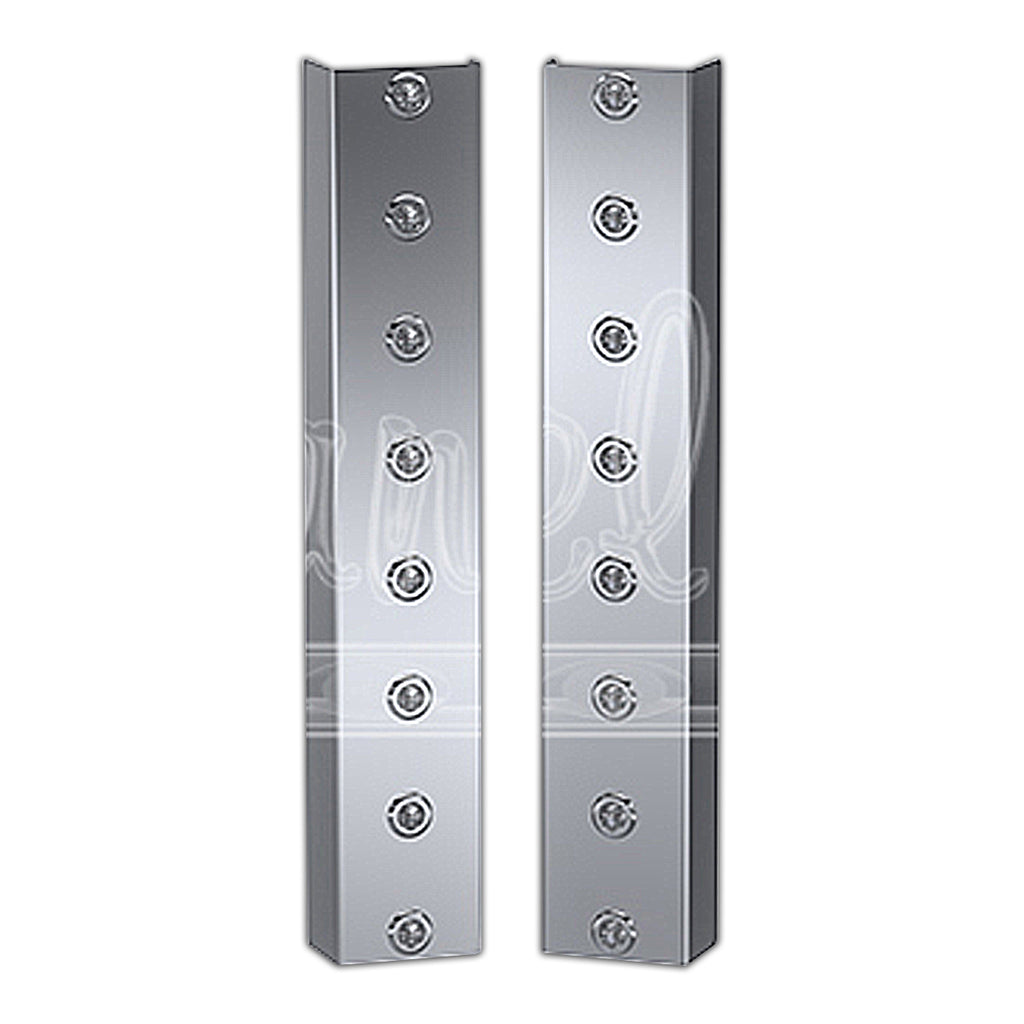 Panelite - Kenworth W900 Premium Front Air Cleaner Light Boxes - Amber LEDs (8 x 3/4" Round Lights)