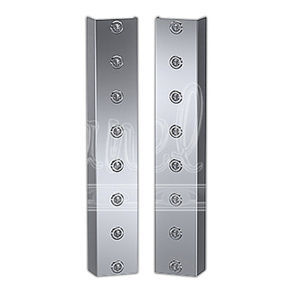 Panelite - Kenworth W900 Premium Front Air Cleaner Light Boxes - Amber LEDs (8 x 3/4" Round Lights)