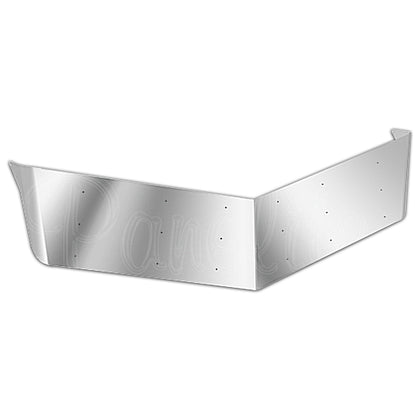Panelite - 2014+ Peterbilt 389 P&C Standard Cab 14" Extended Face Stainless Steel Sun Visor