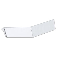 Panelite - 1987+ Peterbilt Standard Low Roof Cab 13.5" Boltless Curved Windshield Stainless Steel Sun Visor