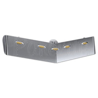 Panelite - 2018+ Peterbilt 579 & 567 UltraLoft 15" Stainless Steel Visor with Amber M1 LED Lights