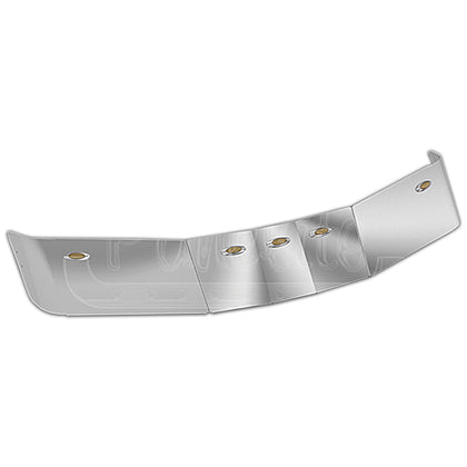 Panelite - Kenworth W990, T880 & T680 Mid-Roof 12" Stainless Steel Sun Visor
